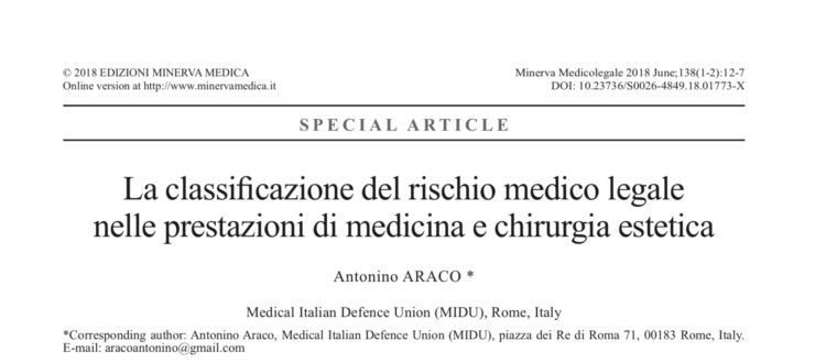 Articolo Minerva Medica_classificazione del rischio medico legale